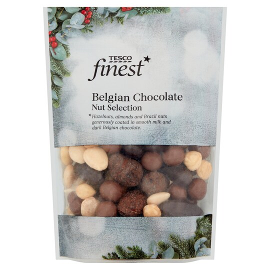 Tesco Finest Belgian Chocolate Nut Selection 225G Tesco Groceries