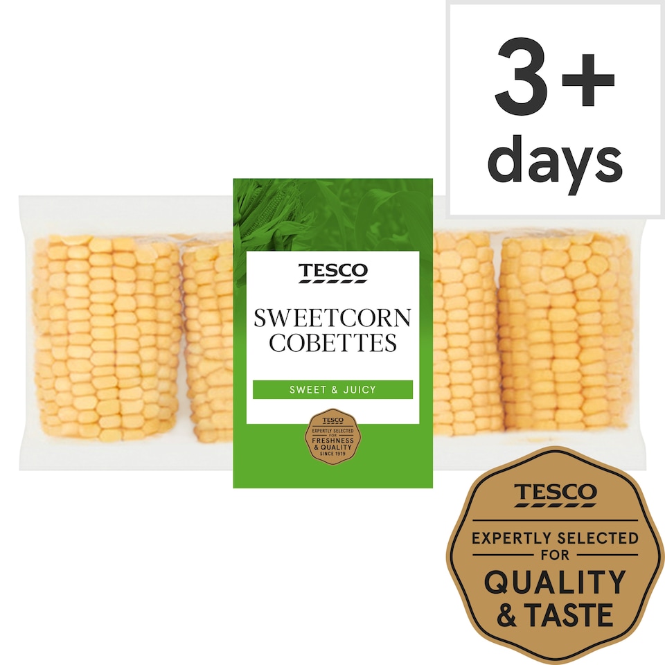 image 1 of Tesco Sweetcorn Cobettes 4 Pack