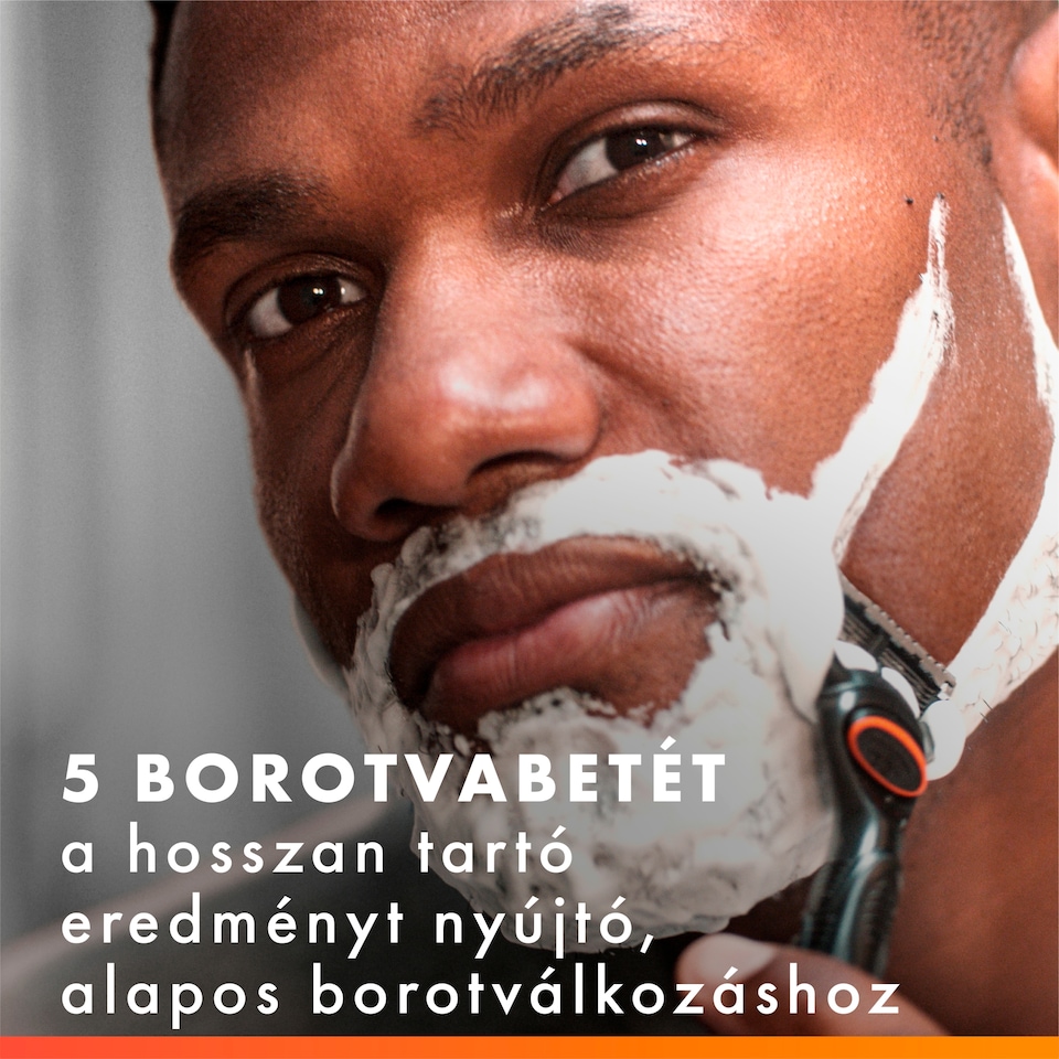 Gillette Fusion5 Power Borotvabetét Férfi Borotvához, 4 Borotvabetétek, Nagyobb Krémezőcsík  1. kép