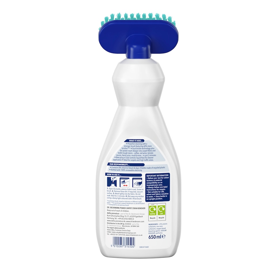 image 1 of Dr Beckmann Carpet Cleaner Brush 650Ml