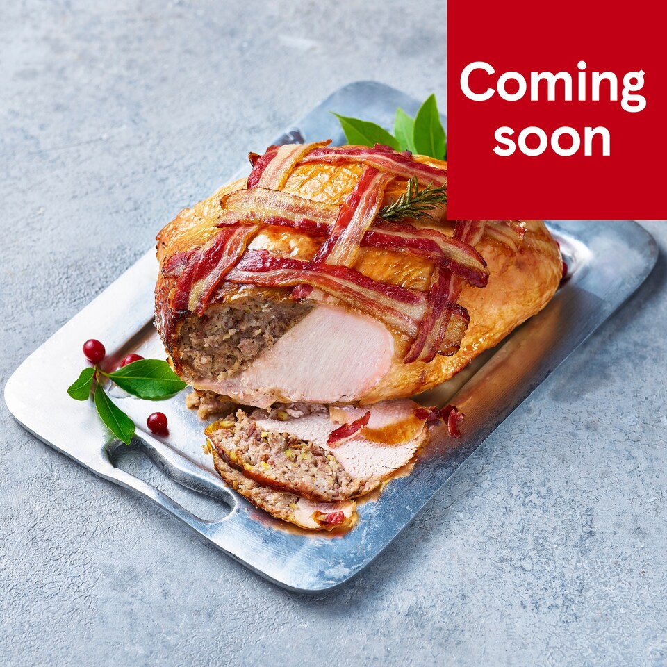 13. Tesco Finest British Free Range Bronze Turkey Crown with a Pork, Cranberry & Chestnut Stuffing Medium 1.85kg - 2.35kg (Serves 8-10)