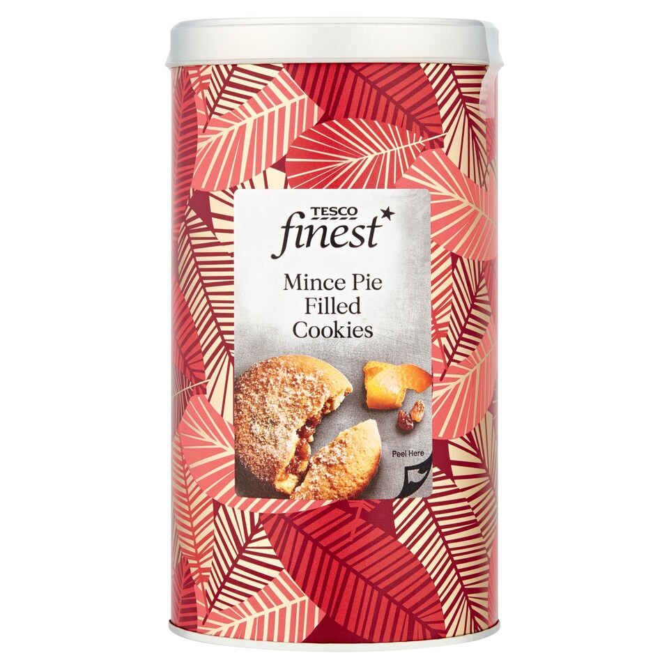 Tesco Finest Mince Pie Filled Cookies Tin 180G