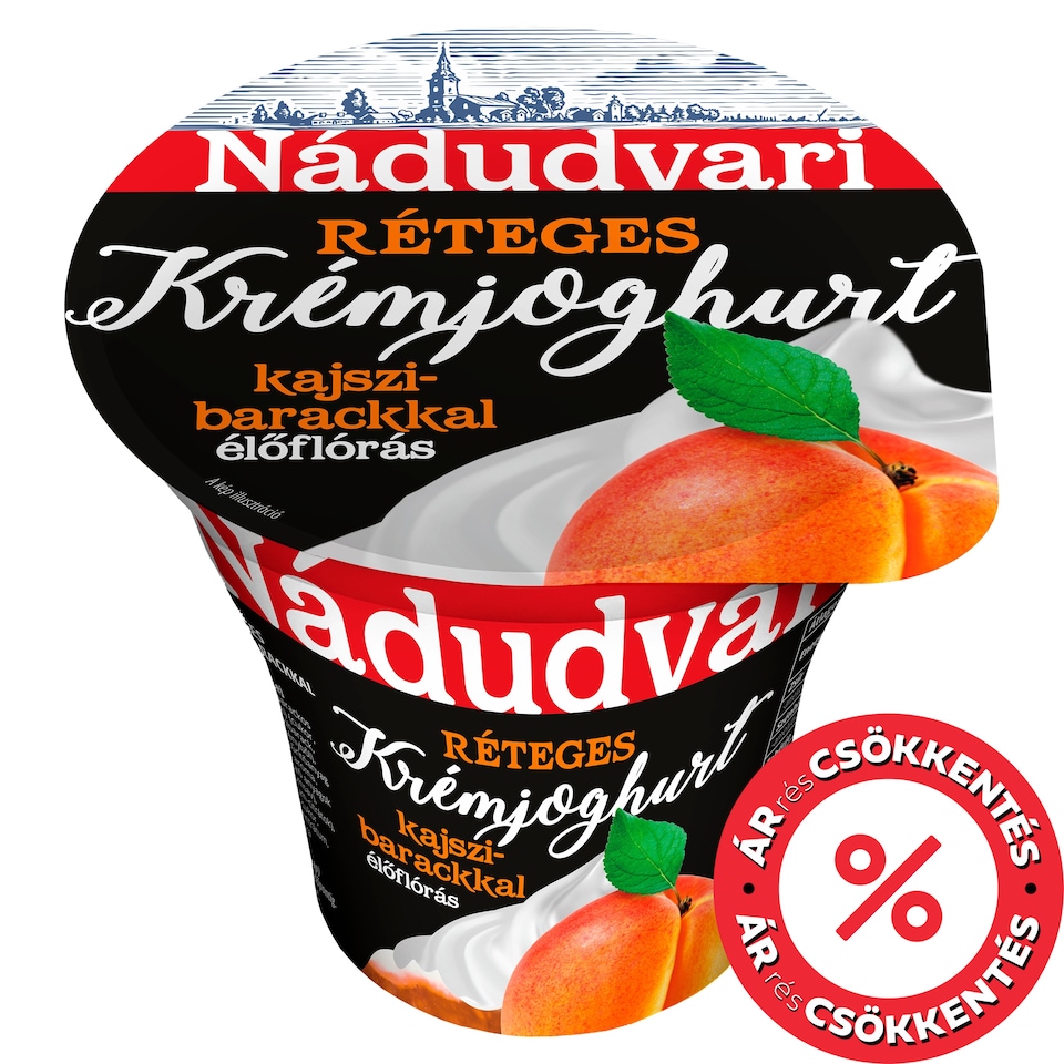 Nádudvari réteges élőflórás krémjoghurt kajszibarackkal 180 g