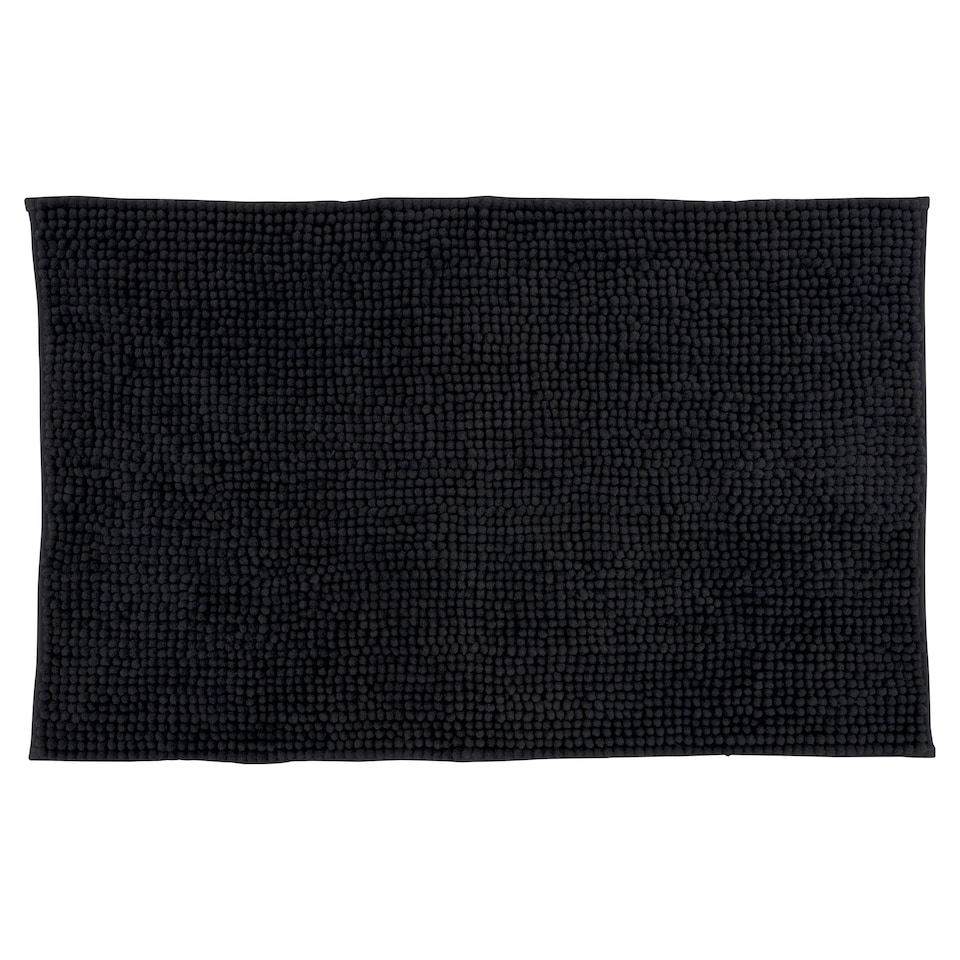 F&F Home Microchenille Bath Mat Black