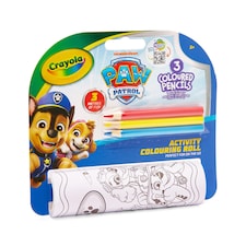 Crayola Paw Patrol 3 meters 3 coloured pencils activity colouring roll
