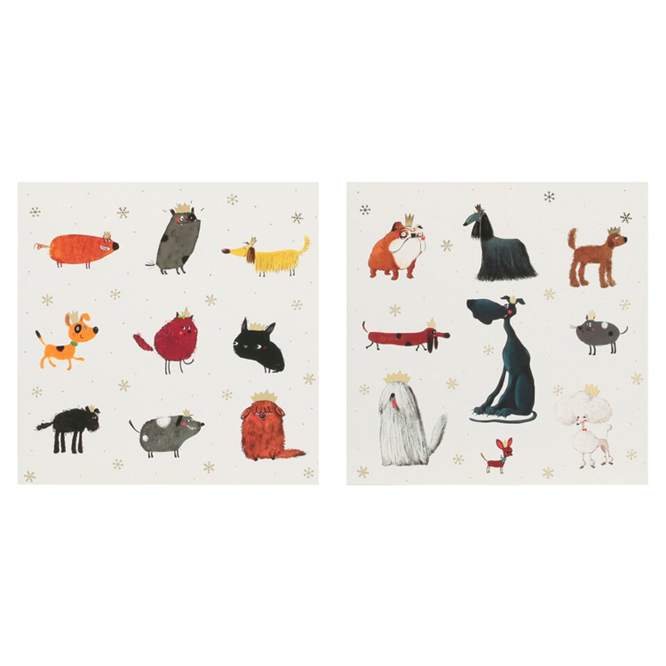 Tesco Dog And Cats Christmas Cards 10 Pack