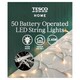 image 1 of Tesco 50 Battery Warm White Christmas Lights