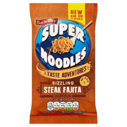 BTCH SPR NDLES Steak Fajitas 100g Tesco Groceries