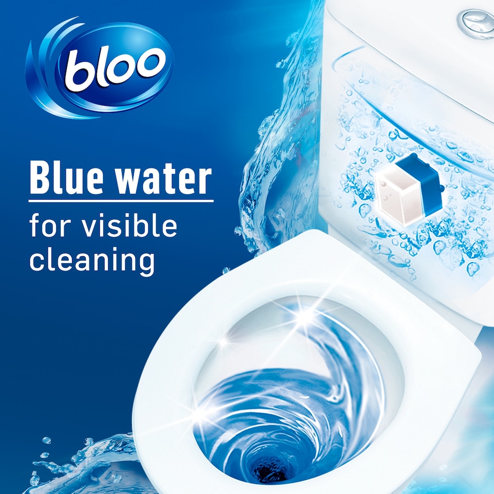 image 1 of Bloo 2in1 Cleaning Foam Fresh Scent Toilet Blocks 2 x 50g