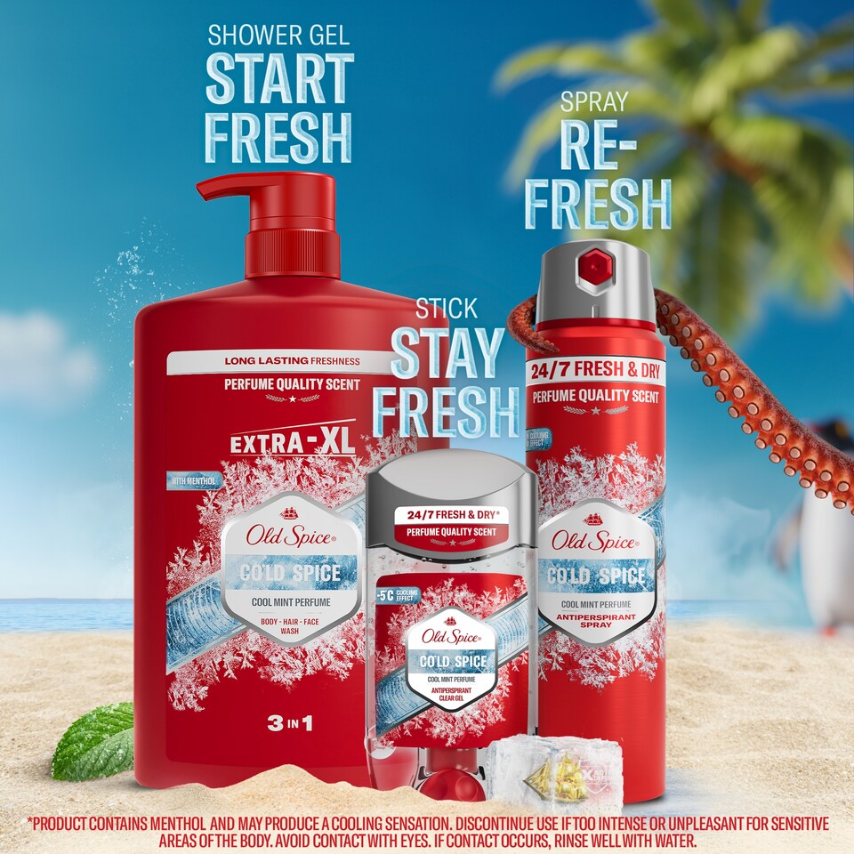 obrázok 1 z Old Spice Cold Spice 3 v 1 Pánsky Sprchový Gél A Šampón 1000 ml