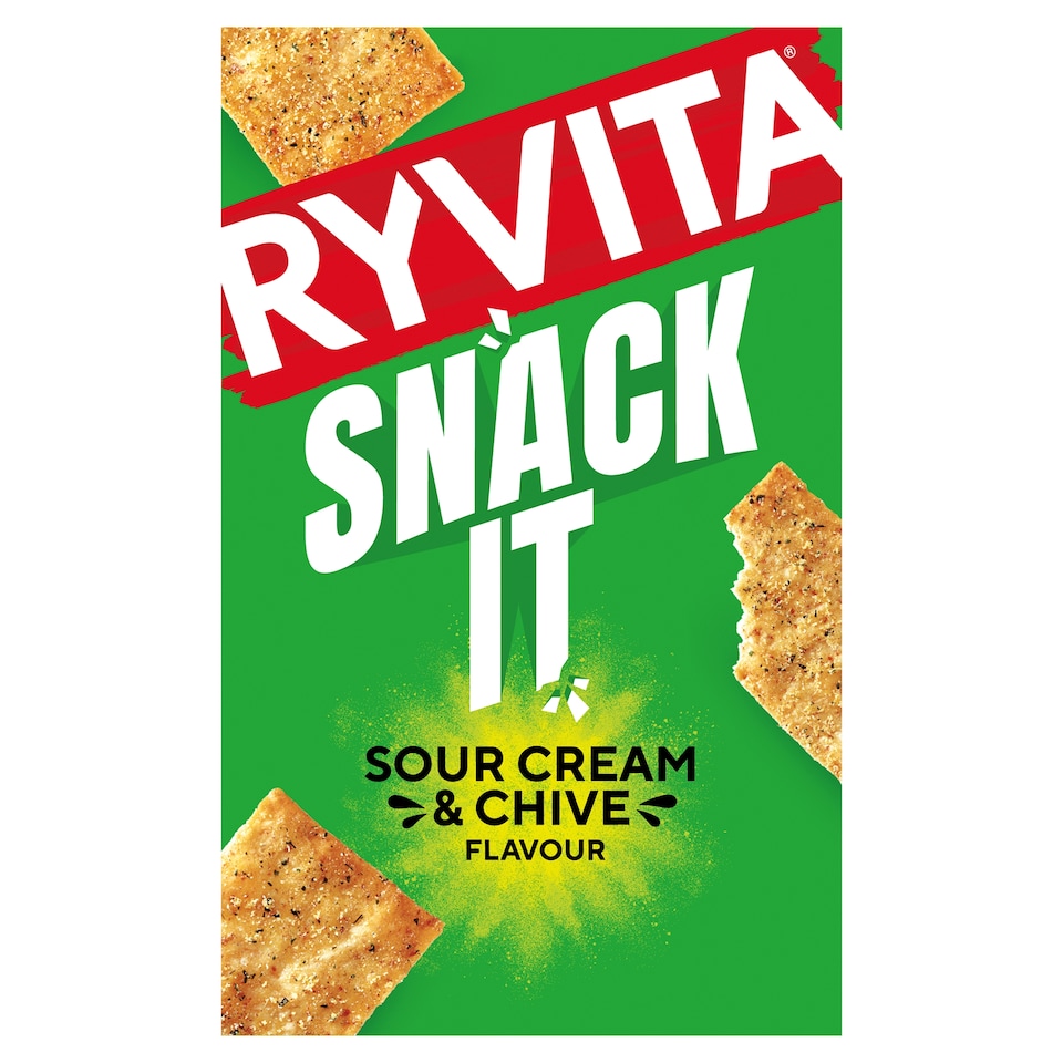 image 1 of Ryvita Thins Snack It Sour Cream & Chive Flavour Flatbread Snacks 125g