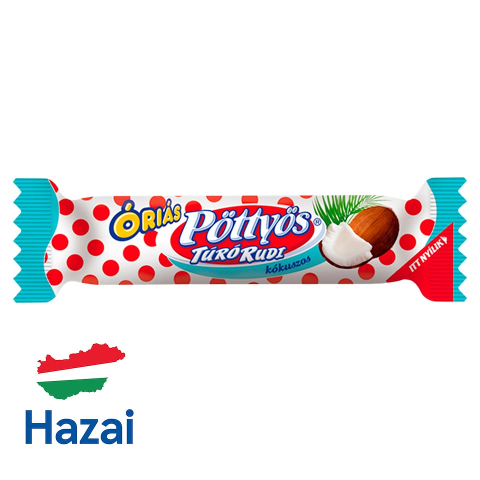 Pöttyös Óriás Túró Rudi Milk Chocolate Coated Dessert with Coconut 51 g