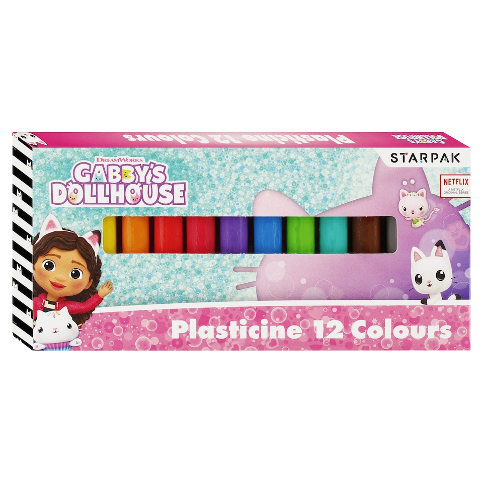 Gabby's Dollhouse Plasticine 12 Colours