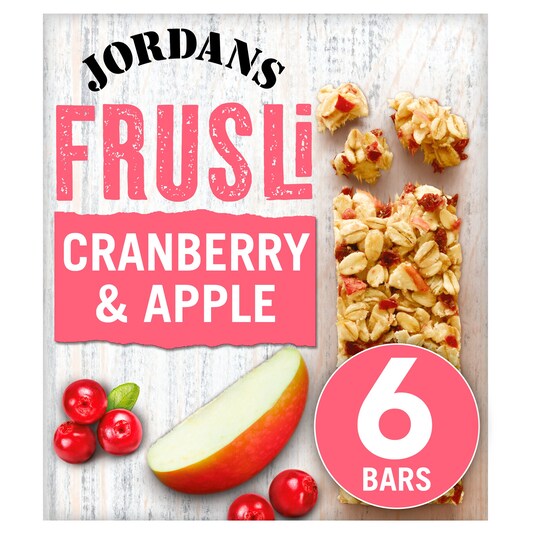 Jordans Frusli Bars Cranberry & Apple 6X30g Tesco Groceries