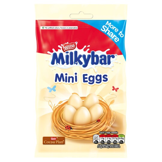 Milkybar Mini Eggs White Chocolate 240G Tesco Groceries