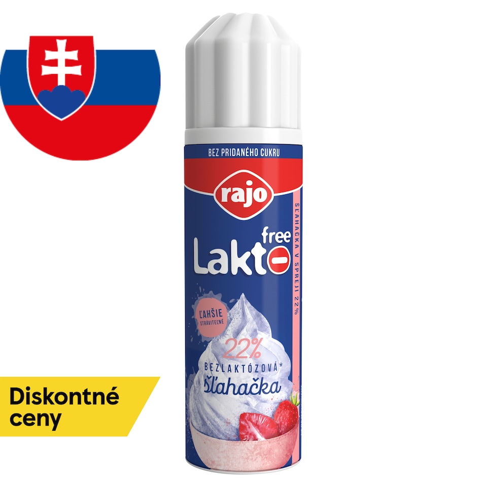 Rajo Lakto Free Šľahačka v spreji 22% 241 ml