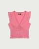 image 4 of OH ME OH MY Cotton Rich Shirred Co-ord Top in Red