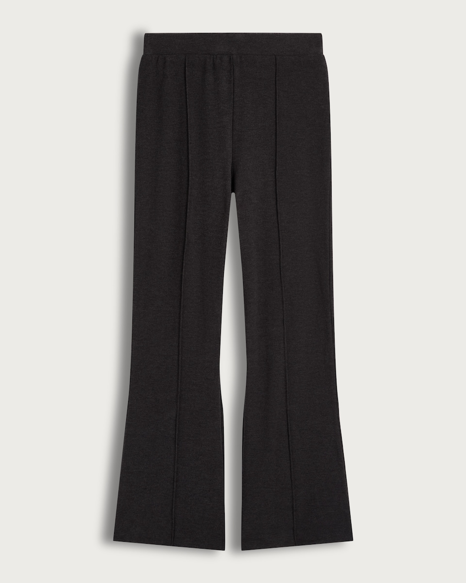 image 1 of F&F Flared Trousers with Cotton in Grey
