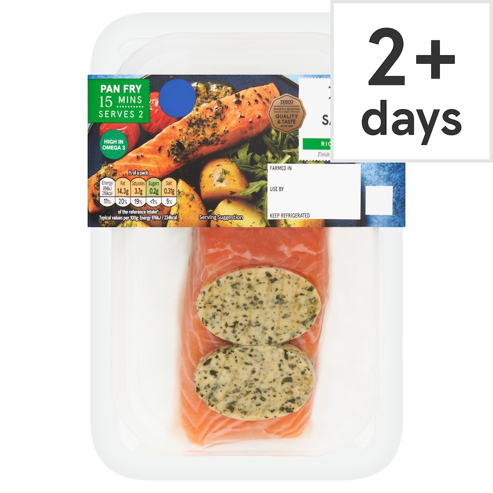 Tesco Pesto Salmon Fillets 230G