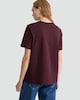 image 3 of F&F Pure Cotton Ciao Pasta Print Oversized T-Shirt in Burgundy