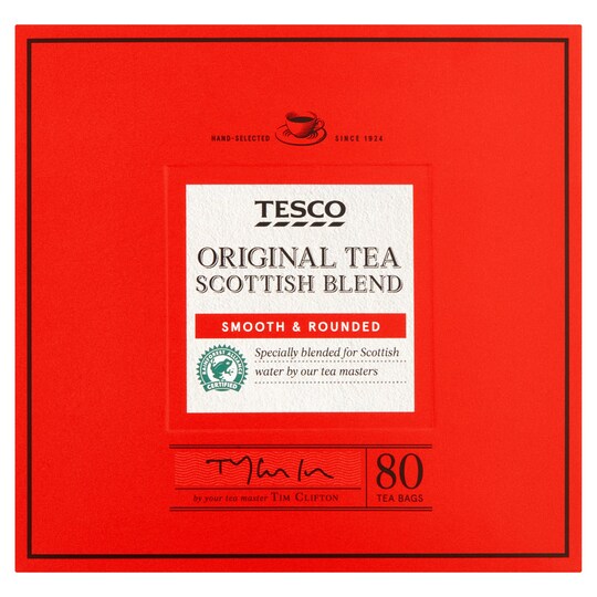 Tesco Original Scottish Blend 80 Tea Bags 250G Tesco Groceries
