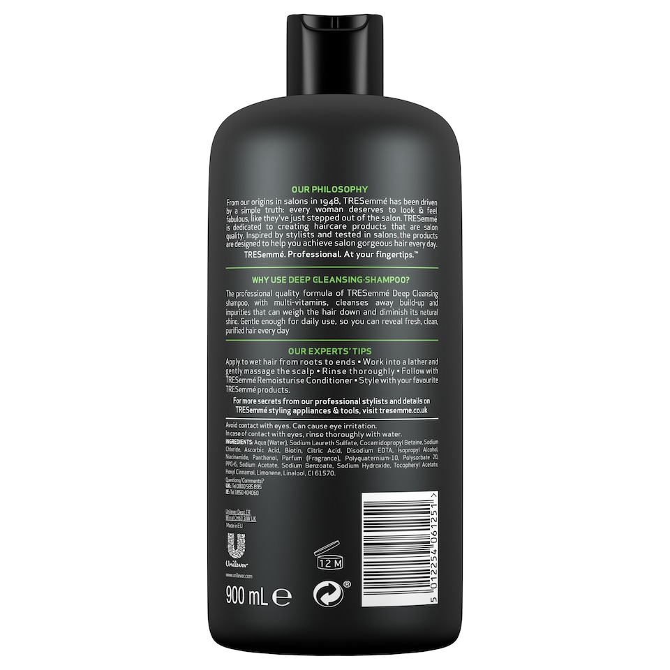 image 1 of Tresemme Deep Cleansing Shampoo 900Ml