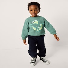 F&F Boys Cotton Rich Joggers in Navy