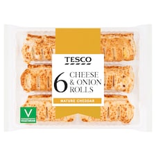 Tesco 6 Cheese & Onion Rolls 360G