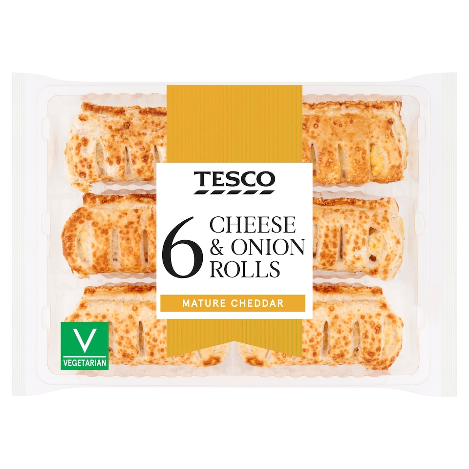 Tesco 6 Cheese & Onion Rolls 360G