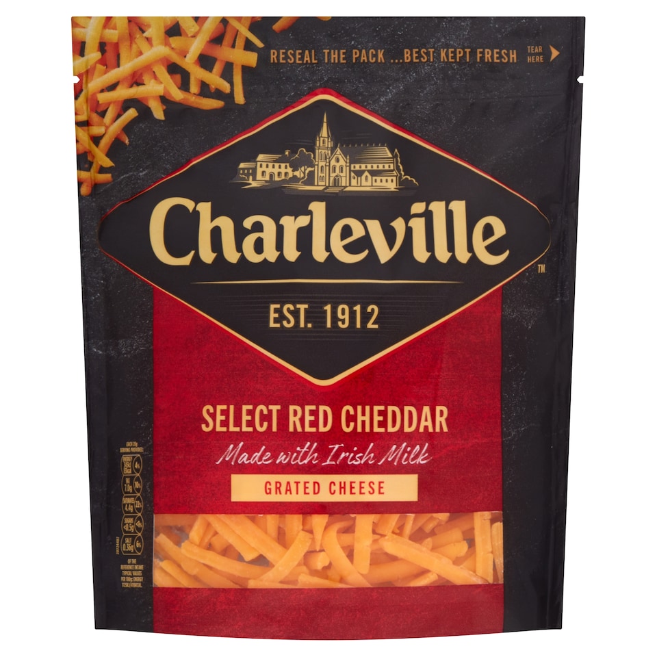 Charleville Select Red Grated Cheese 180G