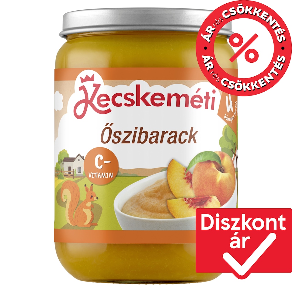 Kecskeméti őszibarack bébidesszert 4 hónapos kortól 190 g