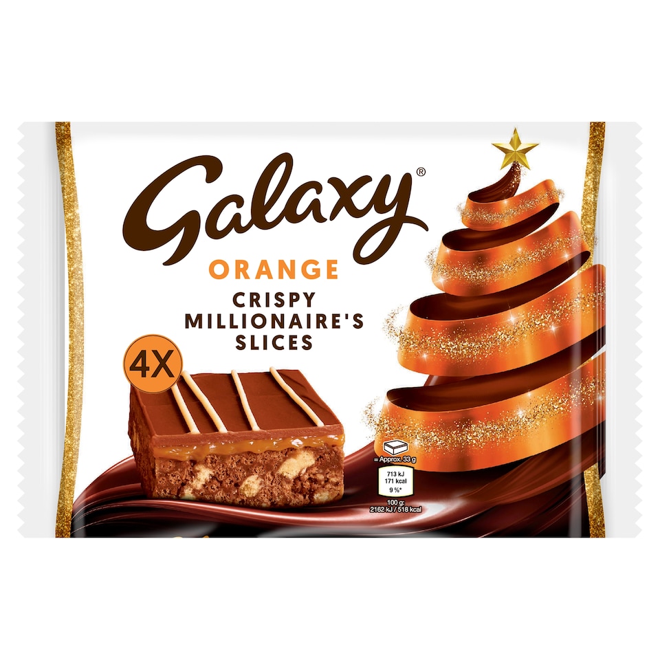 Galaxy Festive Chocolate Crunch Slices 4 Pack
