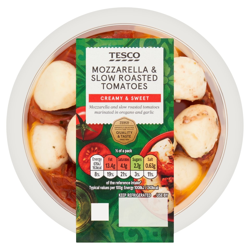 Tesco Mozzarella & Slow Roasted Tomatoes 200G