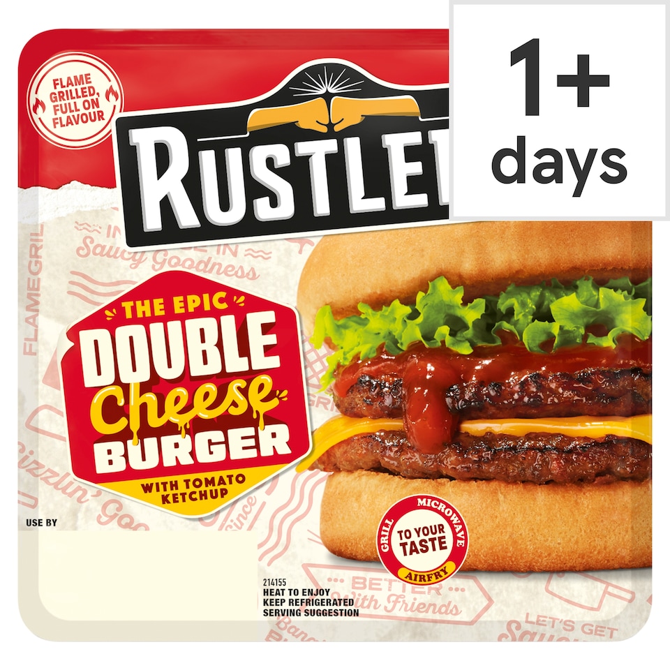 Rustlers The Epic Double Cheeseburger 145g