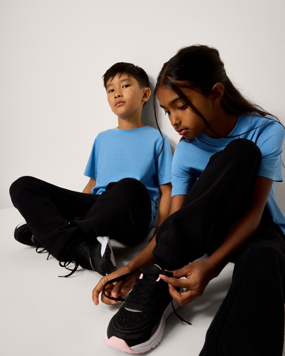 image 1 of F&F School Unisex 2-Pack Pure Cotton T-Shirts in Blue