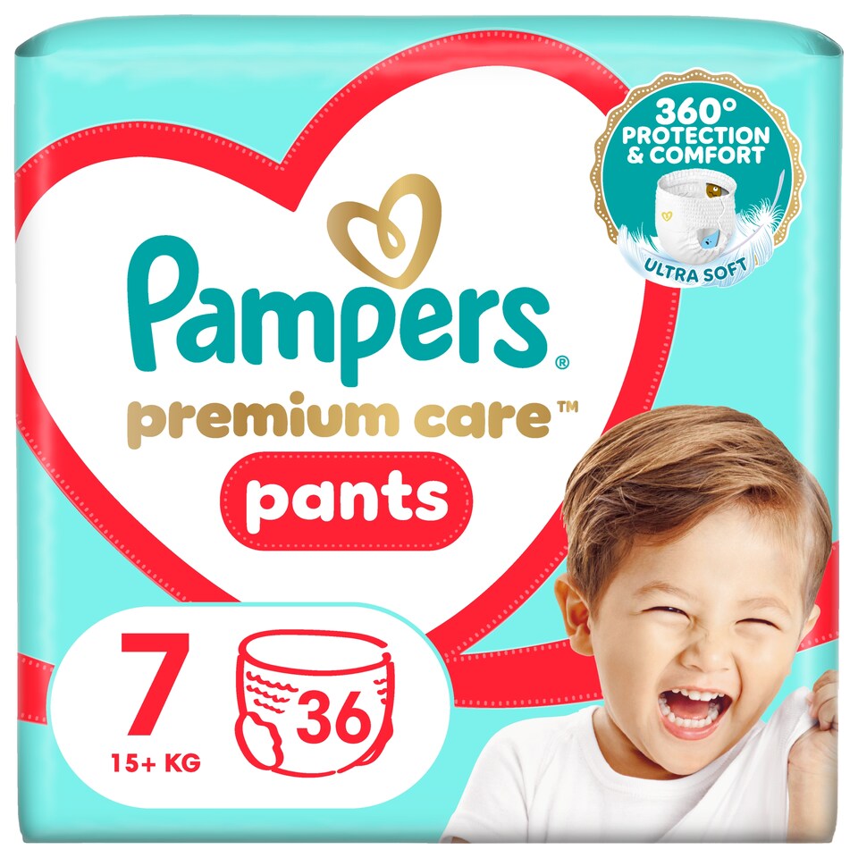 image 1 of Pampers Premium Care Pants Size 7, 36 Diapers, 15kg+