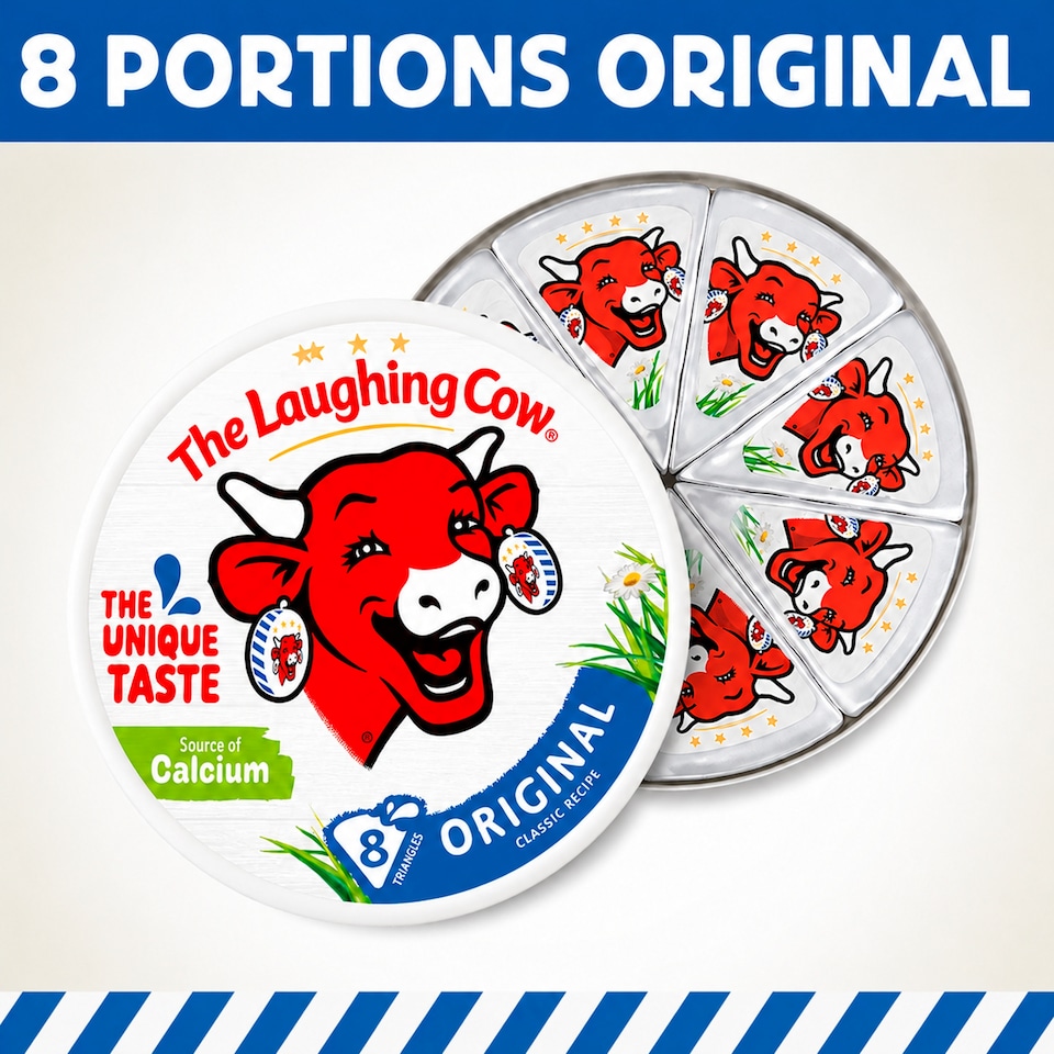 image 1 of The Laughing Cow Original Cheese Spread Triangles x8 120g