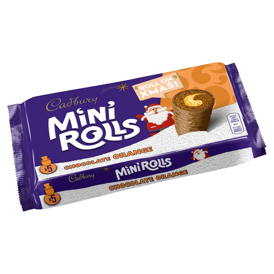 image 1 of Cadbury Mini Rolls - Chocolate Orange 5 Pack