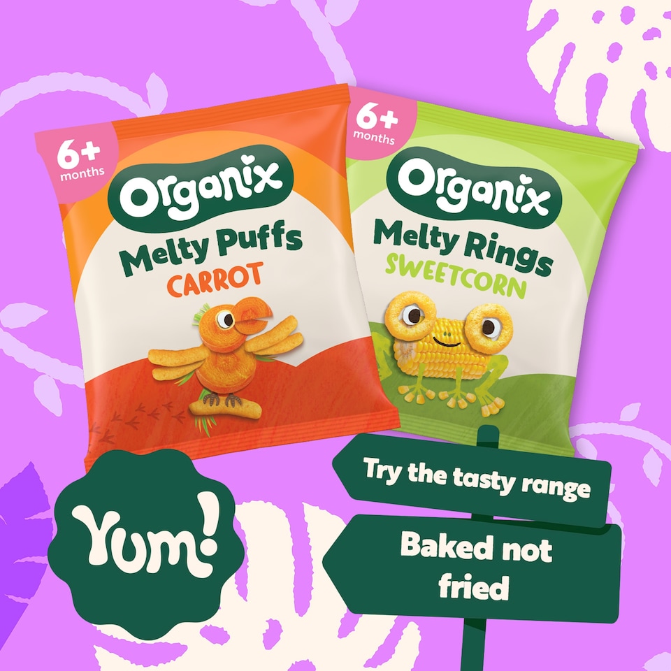 image 1 of Organix Melty Organic Sweetcorn Rings Baby Puffs Snack 20g