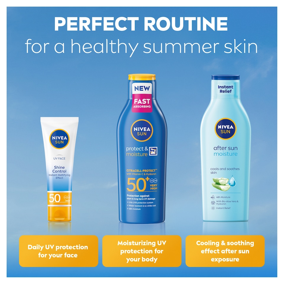 image 1 of NIVEA SUN Protect & Moisture Sun Lotion SPF50+ 200ml
