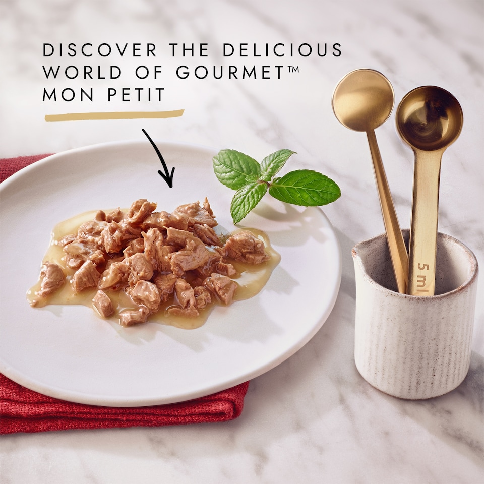 image 1 of GOURMET Mon Petit Fish Variety Tuna; Salmon; Trout Wet Cat Food 6x50g