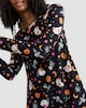 image 2 of F&F Halloween Print Dress in Multi Black