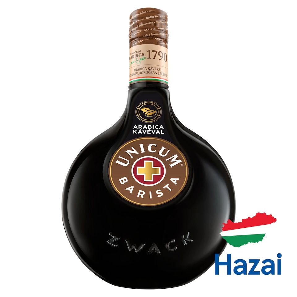 Zwack Unicum Barista gyógynövénylikőr arabica kávéval 34,5% 1 l 1. kép