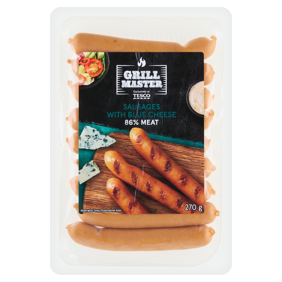 Tesco Grill Master Párky s nivou 270 g