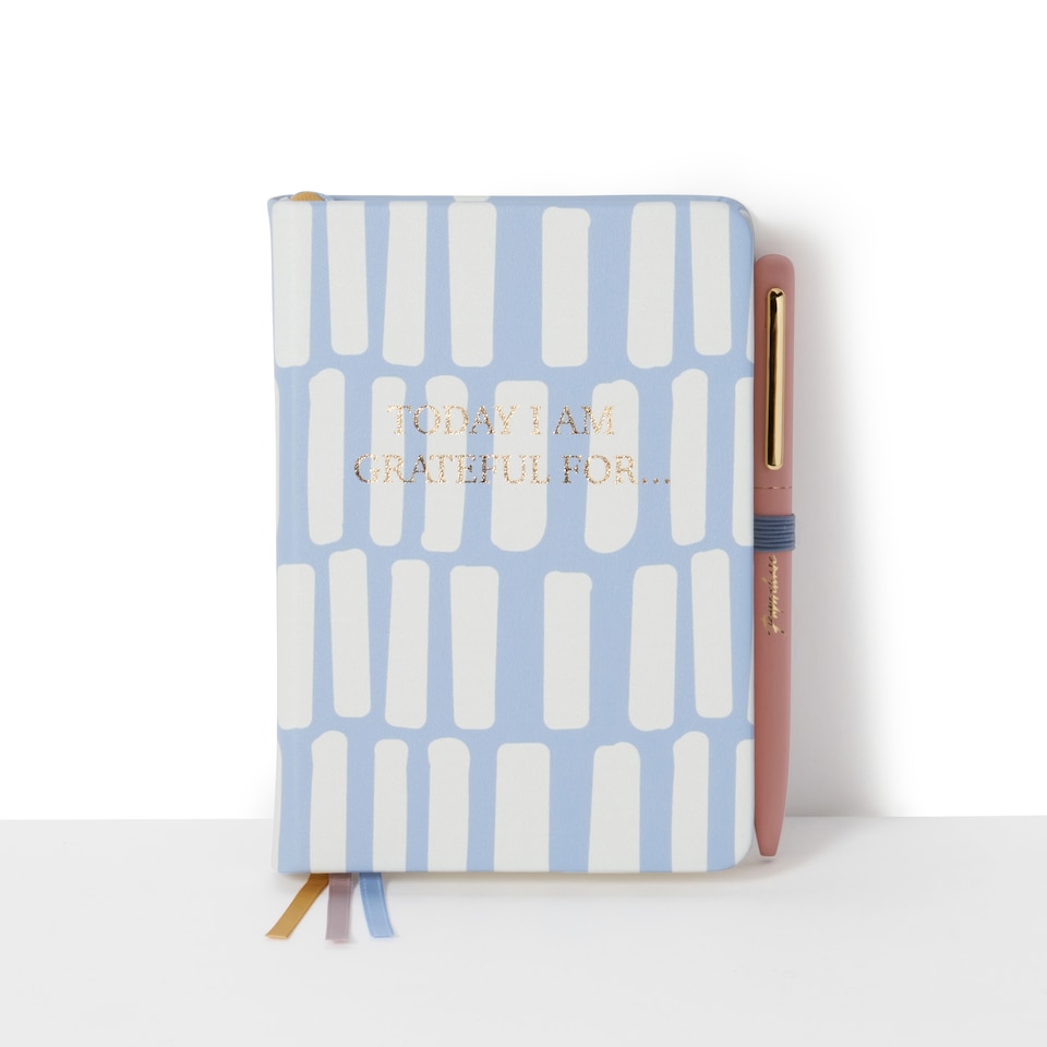 image 1 of Paperchase A6 Gratitude PU Journal & Pen