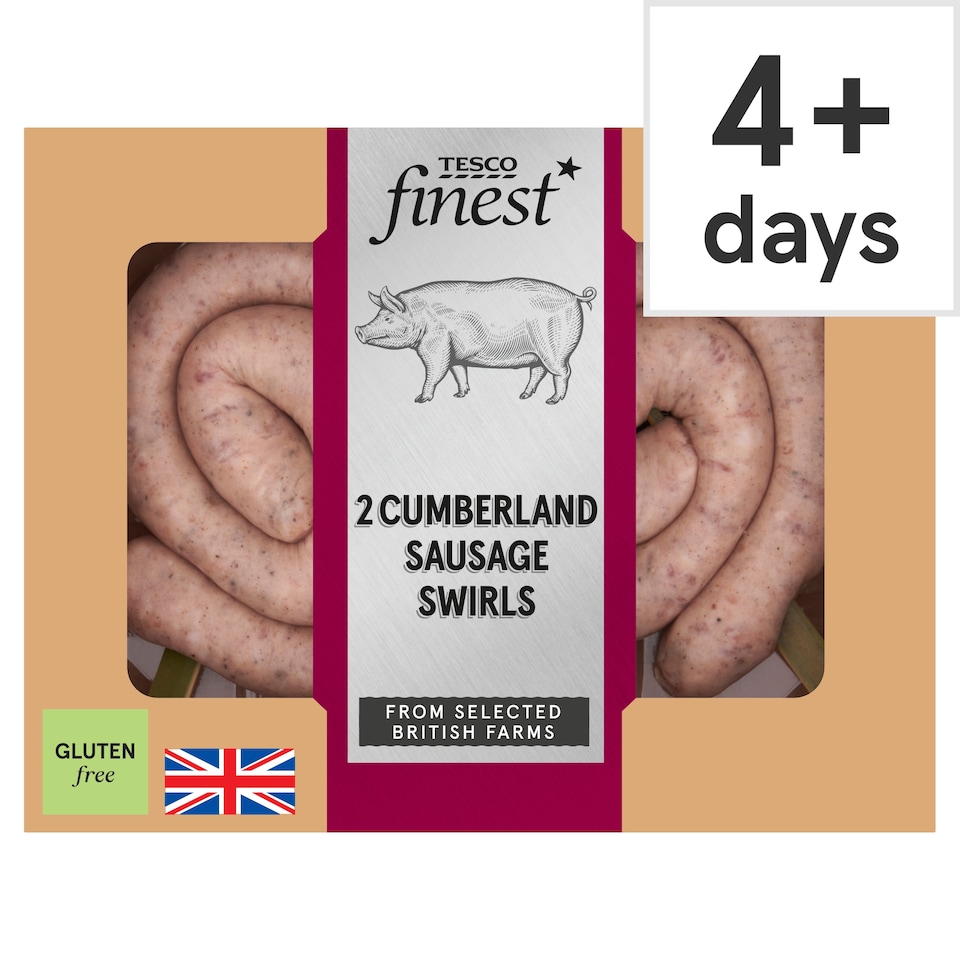 Tesco Finest 2 Cumberland Sausage Swirls 360g