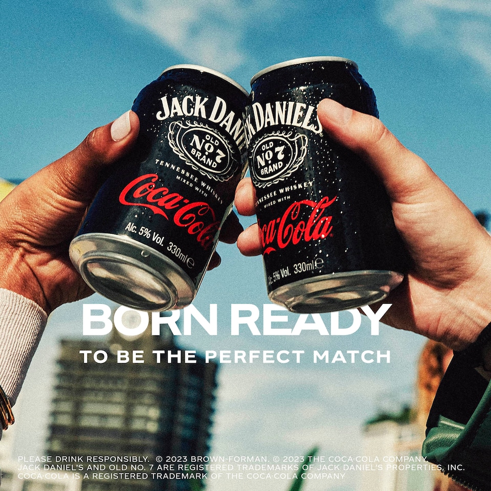 image 1 of Jack Daniel's Whiskey & Coca-Cola Zero Sugar 330Ml
