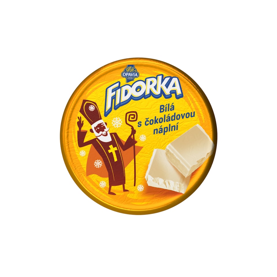 obrázok 1 z Opavia Fidorka Biela s čokoládovou náplňou žltá 30 g