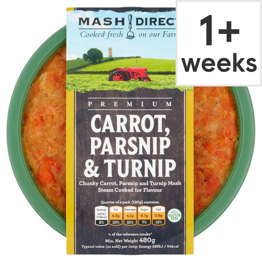 Mash Direct Carrot , Parsnip & Turnip 500G Tesco Groceries