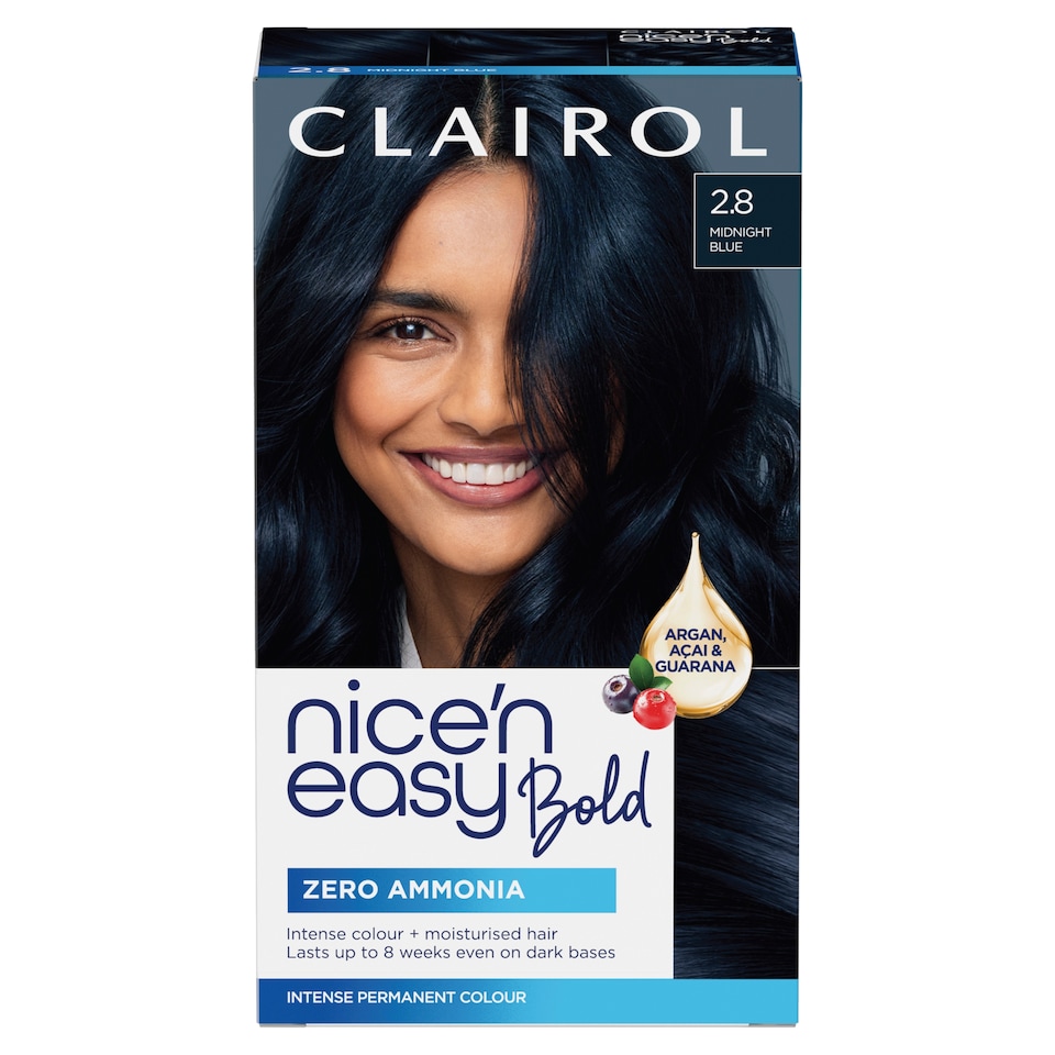 image 1 of CLAIROL NICE'N EASY BOLD PERMANENT HAIR DYE - 2.8 MIDNIGHT BLUE